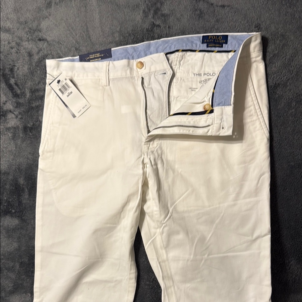 Ralph Lauren White Chinos Cotton Blend